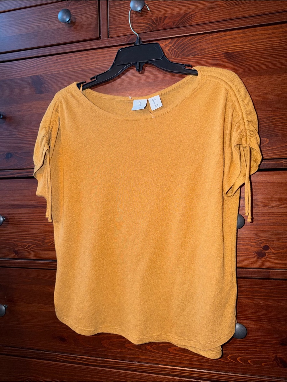 Joie Linen Blend Ruched Sleeve Knit Top | Small | NWOT